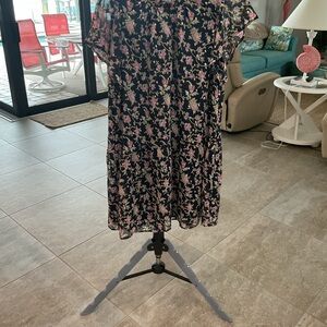 Dress with ruffle at the bottom